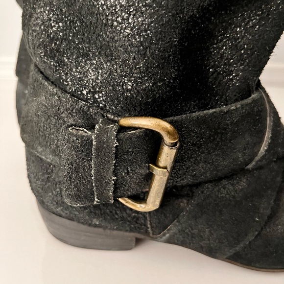 Black Shimmer Dance boots , some luxury markings says something but unsure - Picture 3 of 8